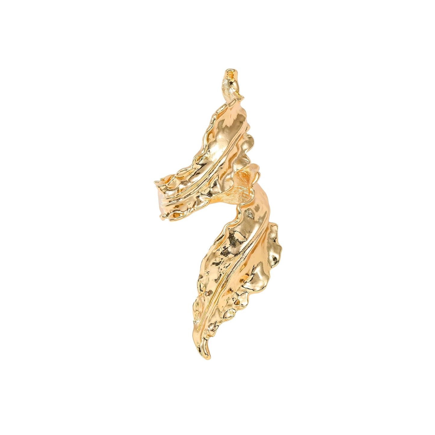 GOLD STATEMENT LEAF CUFF - AEQEA