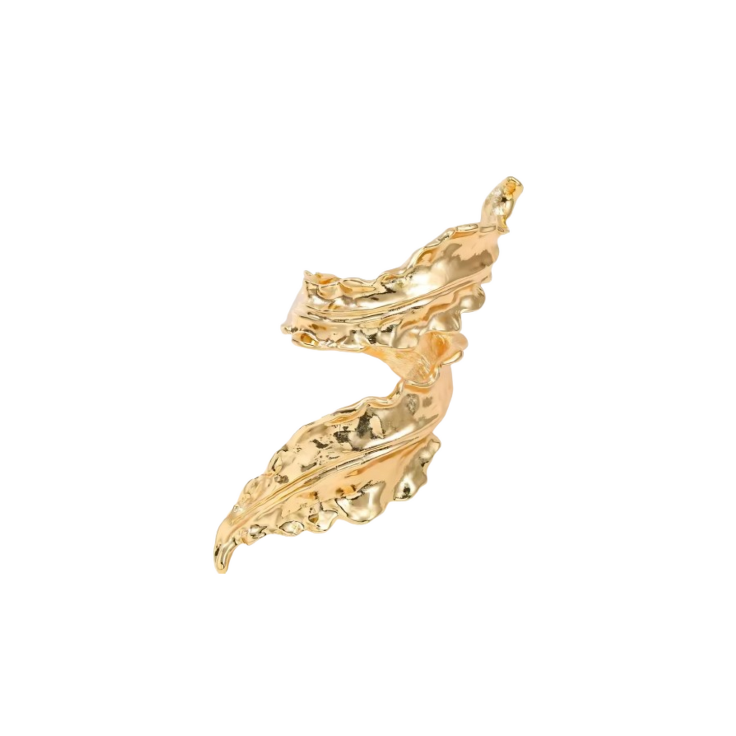 GOLD STATEMENT LEAF CUFF - AEQEA