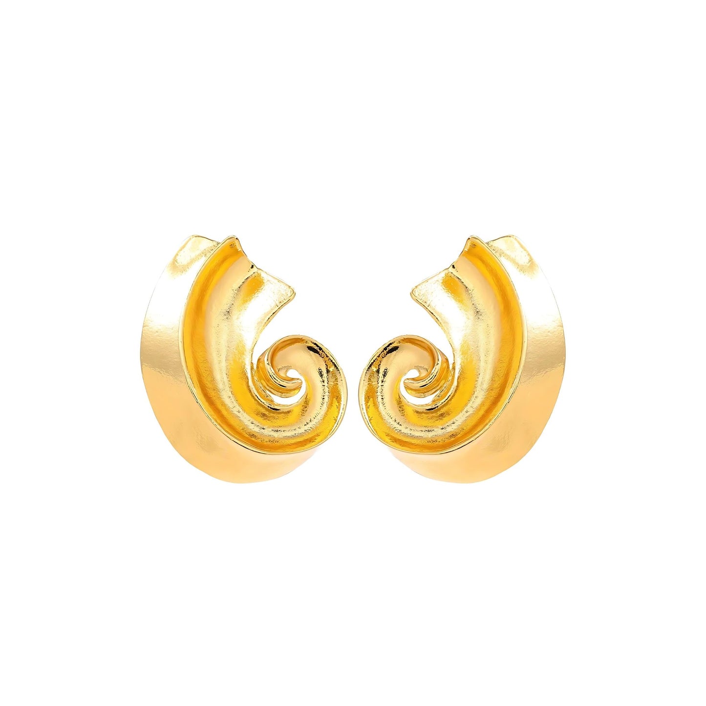 GOLD OCEAN SWIRL EARRINGS - AEQEA