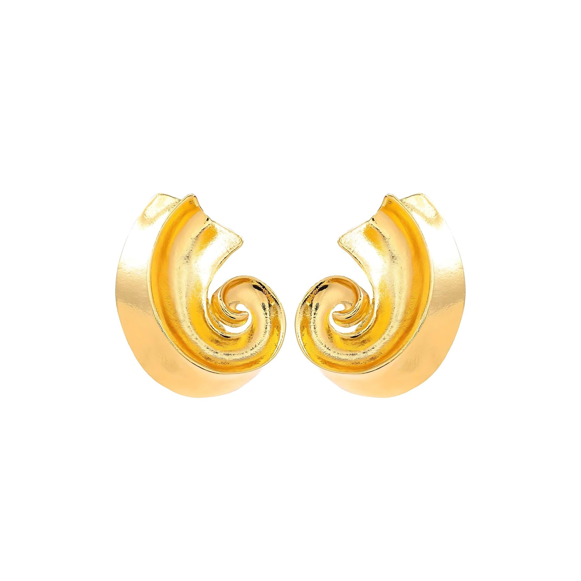 GOLD OCEAN SWIRL EARRINGS - AEQEA