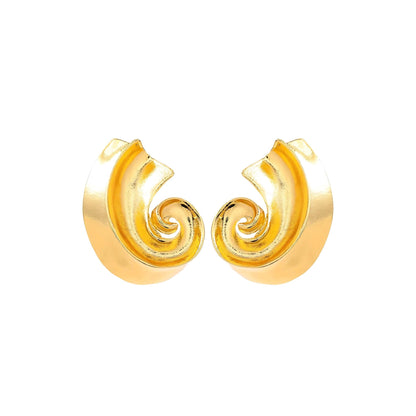 GOLD OCEAN SWIRL EARRINGS - AEQEA