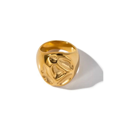 GOLD RIVER PEBBLE RING - AEQEA