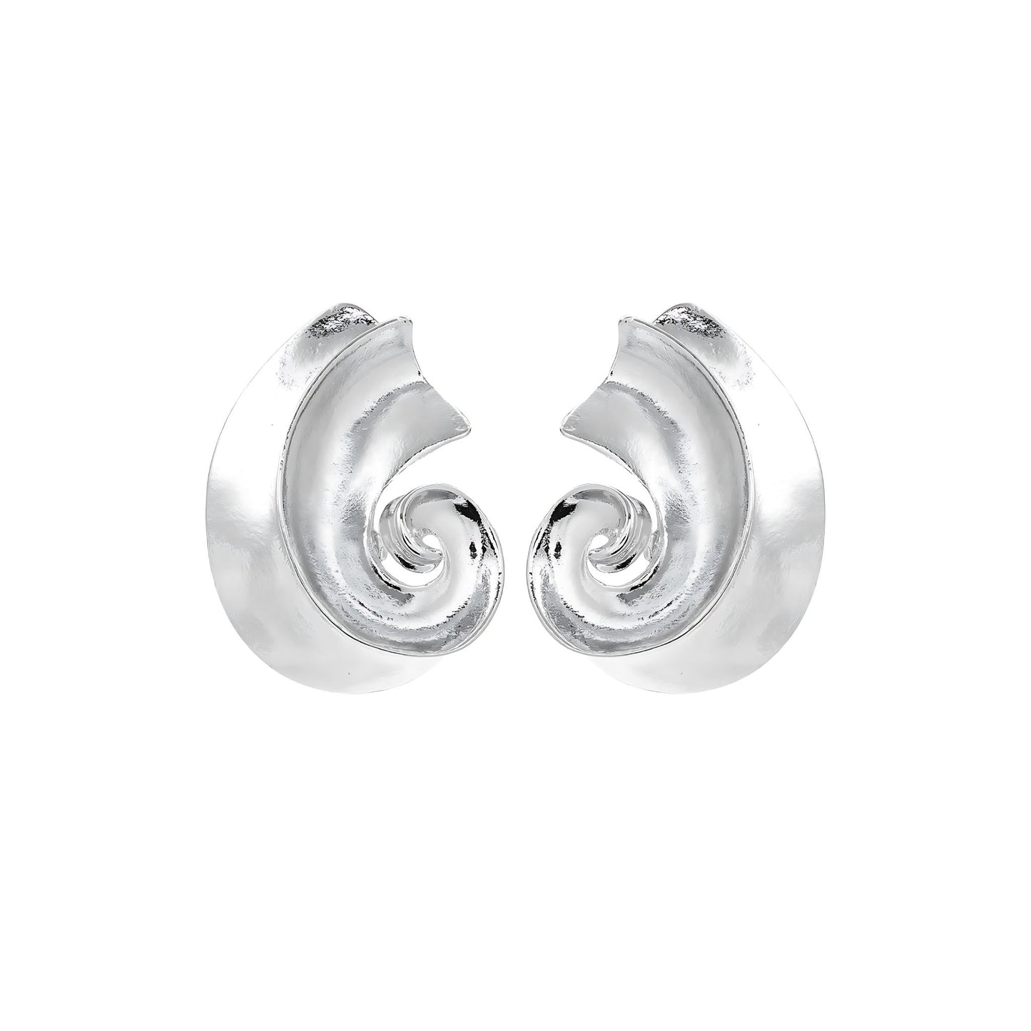 SILVER OCEAN SWIRL EARRINGS - AEQEA