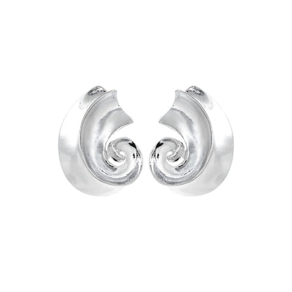 SILVER OCEAN SWIRL EARRINGS - AEQEA