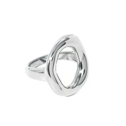 SILVER INFINITY LOOP RING - AEQEA