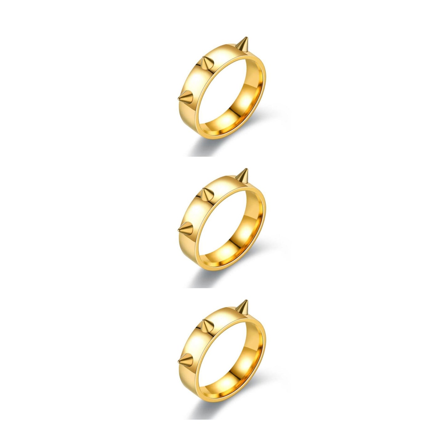 SET OF 3 GOLD CACTUS THORN RING - AEQEA