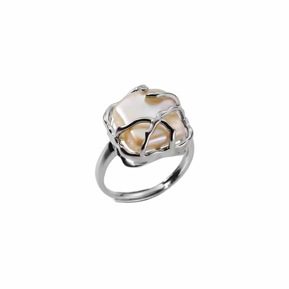 CELESTIAL PEARL WAVE RING (SET OF 2)