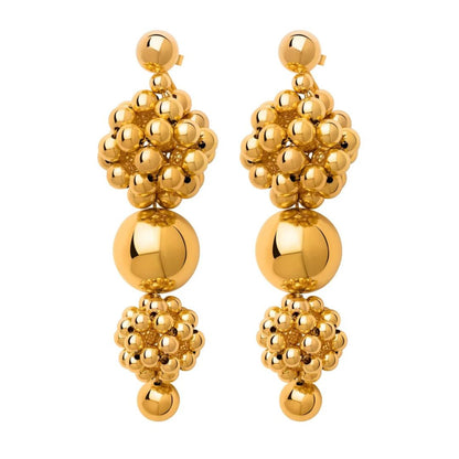 GOLDEN SPHERE CASCADE EARRINGS - AEQEA 