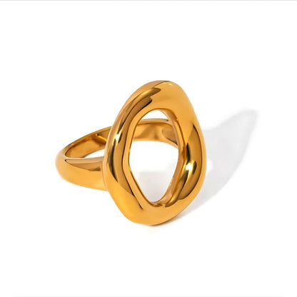 GOLD INFINITY LOOP RING - AEQEA